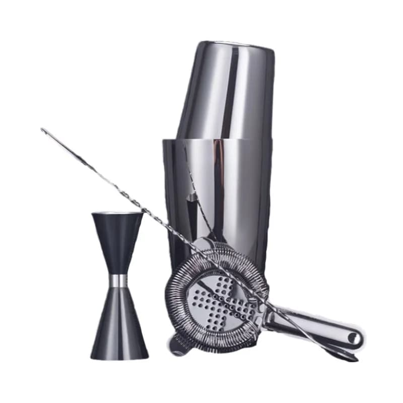 Set da bar per cocktail Shaker Set da bar Shaker - Il kit da barista da 4 pezzi include Shaker, Jigger, Filtro e cucchiaio