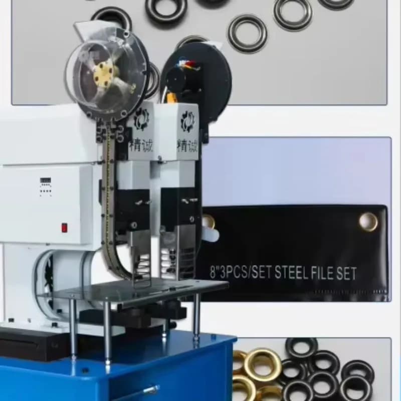 Double Head Small Size Metal Eyelet Paperboard Paper Bag Punching Machine