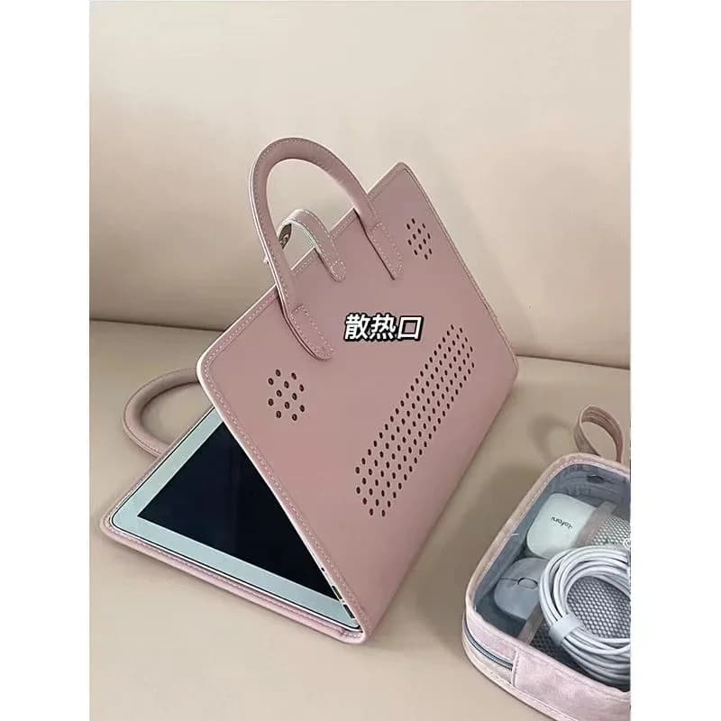 Custodia per laptop Custodia per laptop Borsa per notebook rosa per ragazze Custodia protettiva con manico Custodia per computer carina per 14/16 pollici