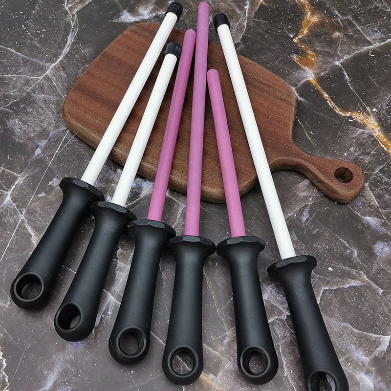 Durable knive grinder with rod for sharpening professional ceramic knives from 8/10/12 inches with anti-slip handle Blade for sharpening kitchen knives