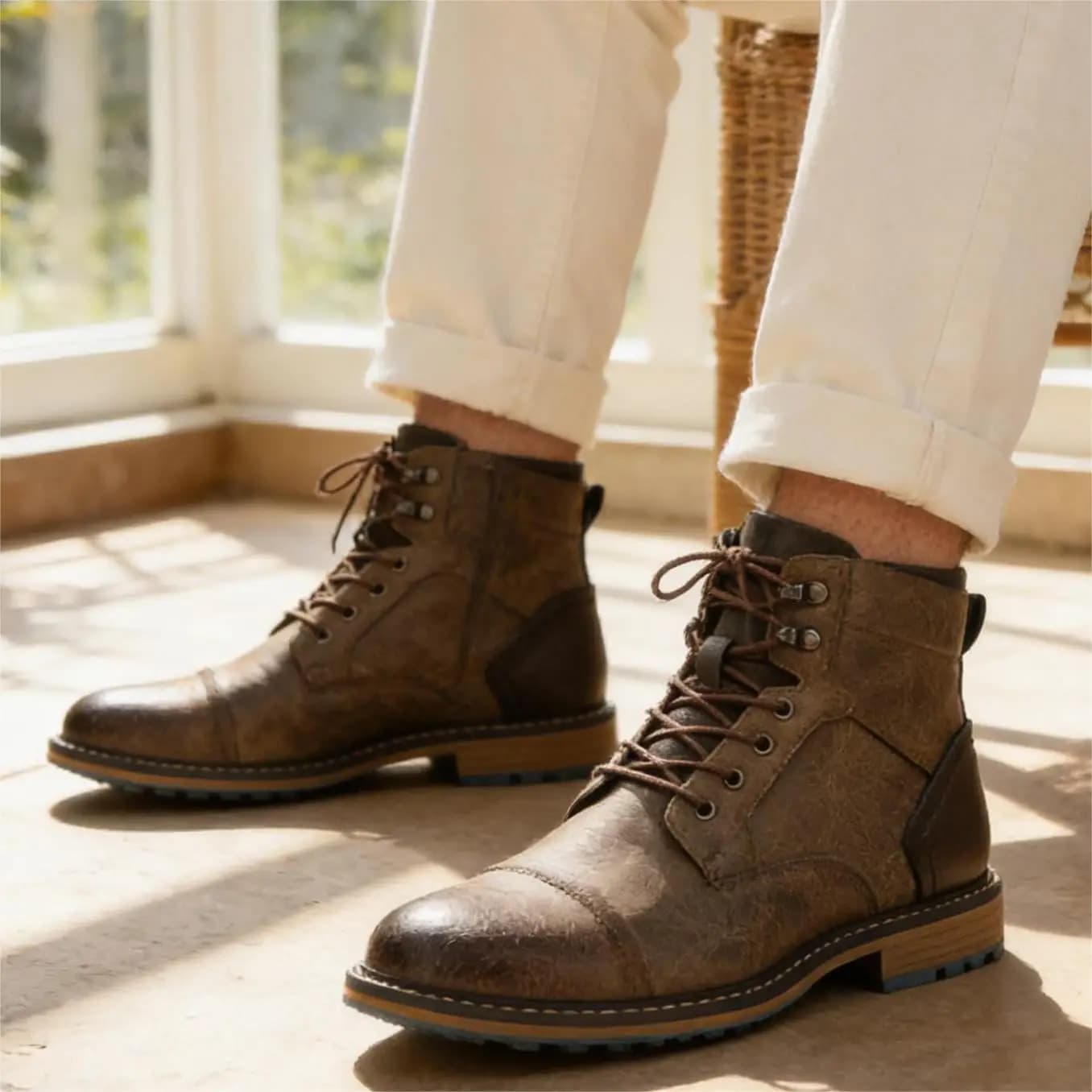 Stivali da Uomo Comodi di Marca alla Moda 2026, Stivali Desert da Uomo