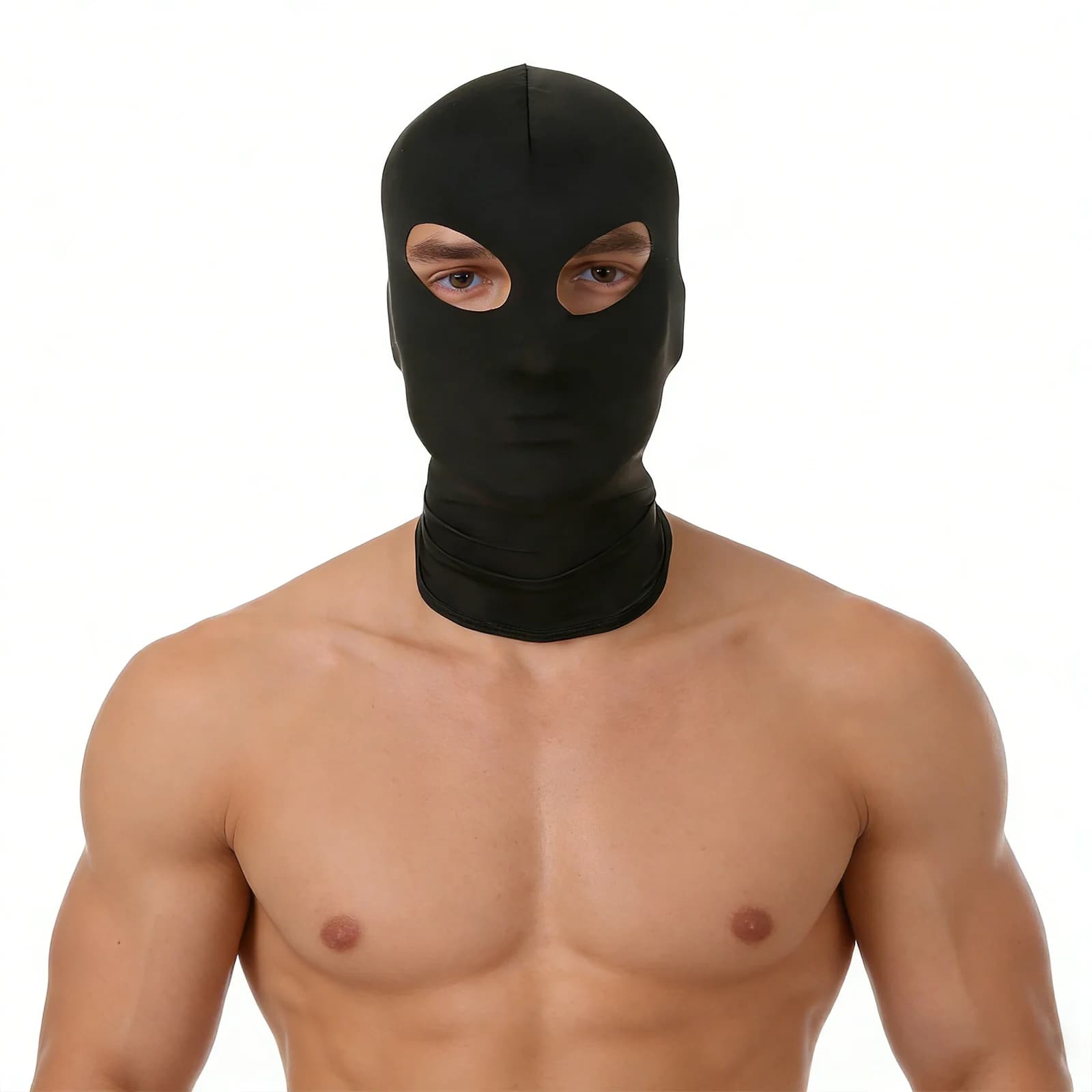 Passamontagna Elastico Unisex a 2 Fori, Cappuccio per Halloween e Feste in Maschera, Maschera Tattica Integrale Traspirante in Seta Ghiacciata per Uomo
