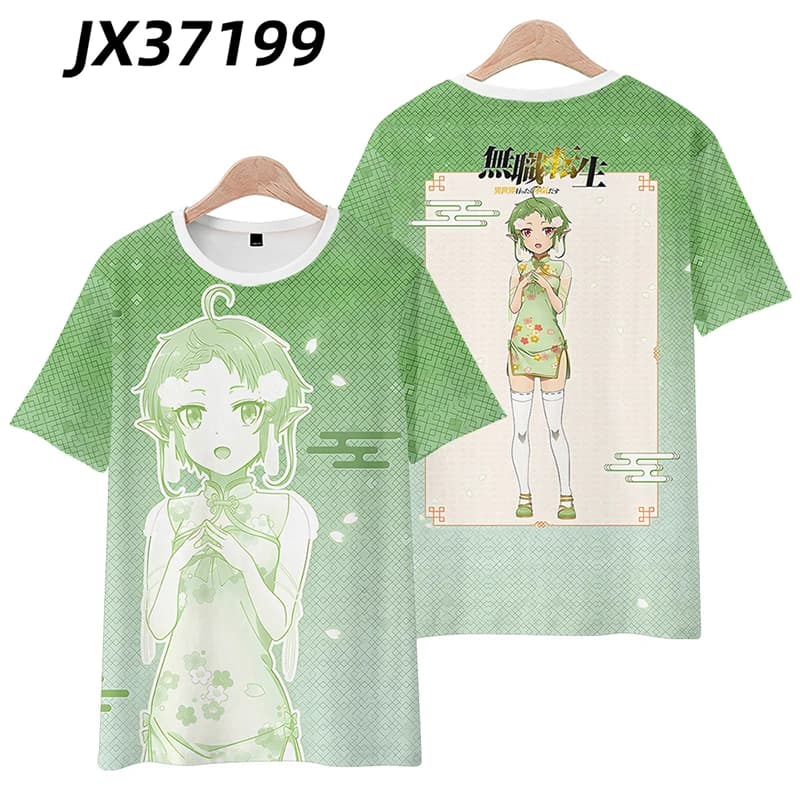 Casual Mushoku Tensei：Jobless Reincarnation T-shirt Men's Summer Printed O-neck Short-sleeved Top&Tee Fashion Male Clothes