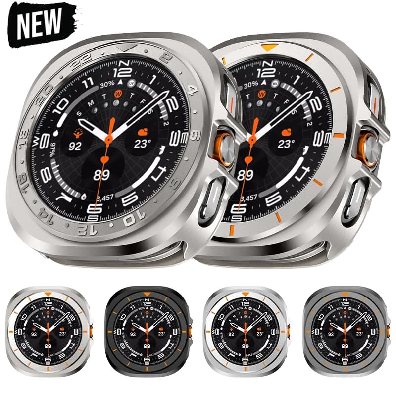 Custodia anticaduta in lega metallica per Samsung Galaxy Watch Ultra 2025 47mm Custodia protettiva per telaio rigido per PC per Galaxy Watch 7 Ultra Shell