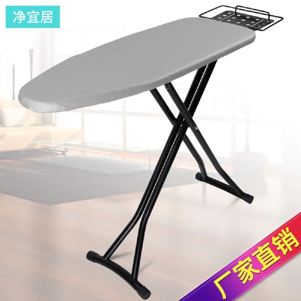 Heavy Duty Compact Iron Board with Heat Resistant Cover Steam Iron Rest Metal Frame Ironing Board with Iron Rest Non-Slip Legs