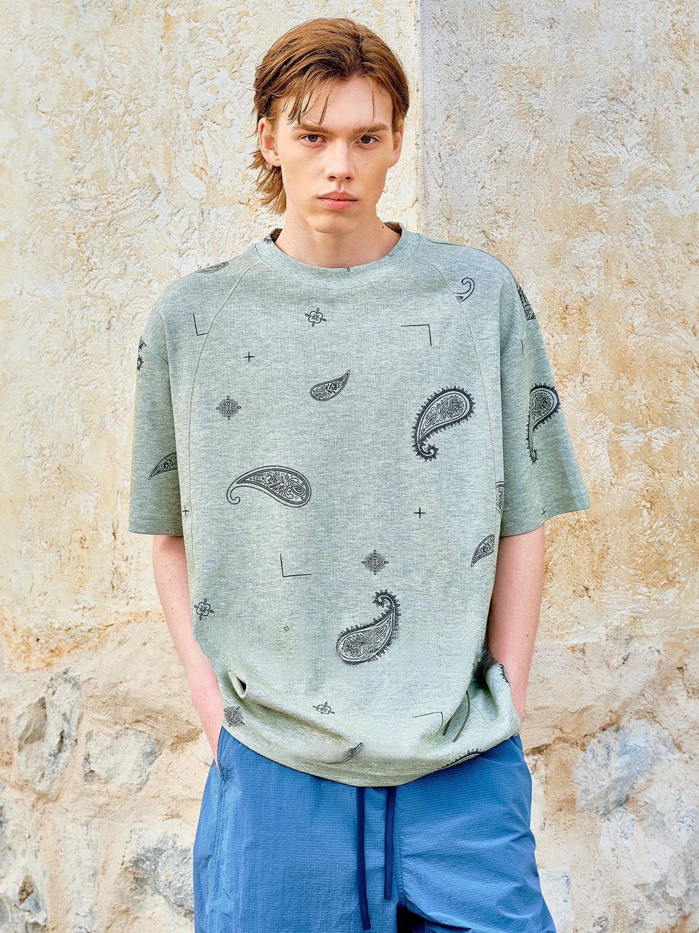 DUUKS T-shirt casual a maniche corte da uomo, stile estivo sottile, alla moda, a mezza manica, comoda maglietta in misto cotone