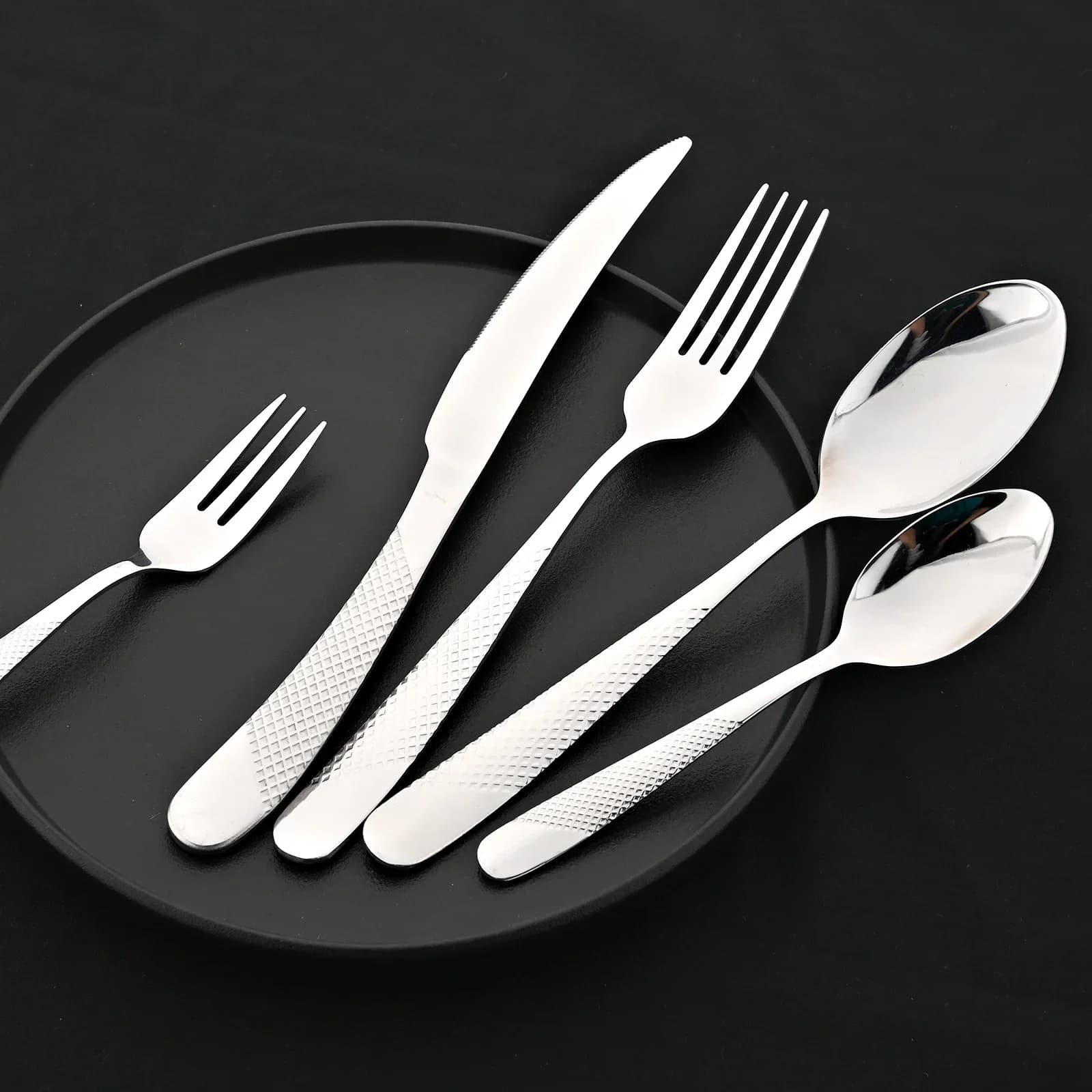6/30 pezzi set di posate in acciaio inossidabile stoviglie da cucina specchio coltello forchetta cucchiaio set ristorante hotel posate stoviglie in argento