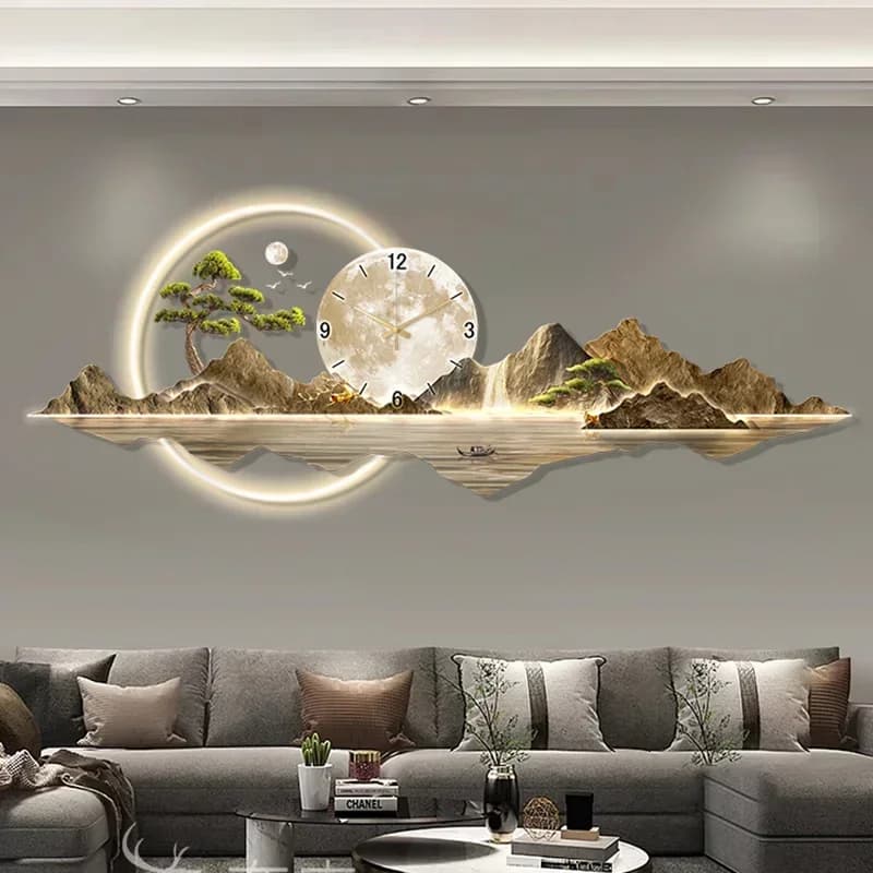 Interior Led Wall Clocks Digital Art Mural Large Modern Aesthetic Design Wall Watch Creative Nordic Duvar Saati Home Decoration