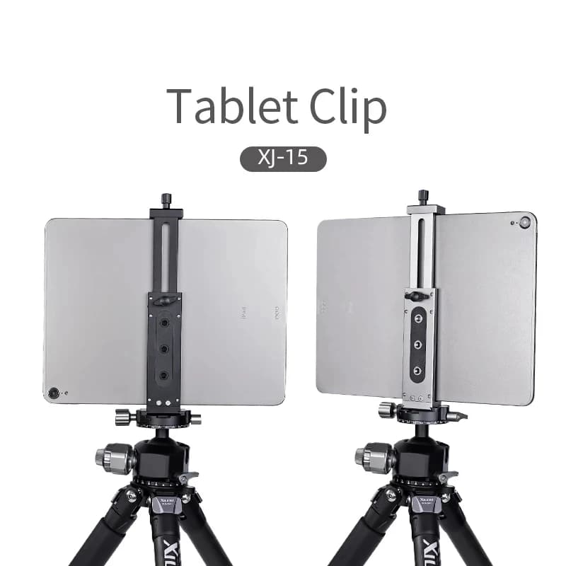 Staffa universale per treppiede con clip per supporto per telefono tablet in lega di alluminio per telefoni cellulari Supporto per tablet per tablet Ipro