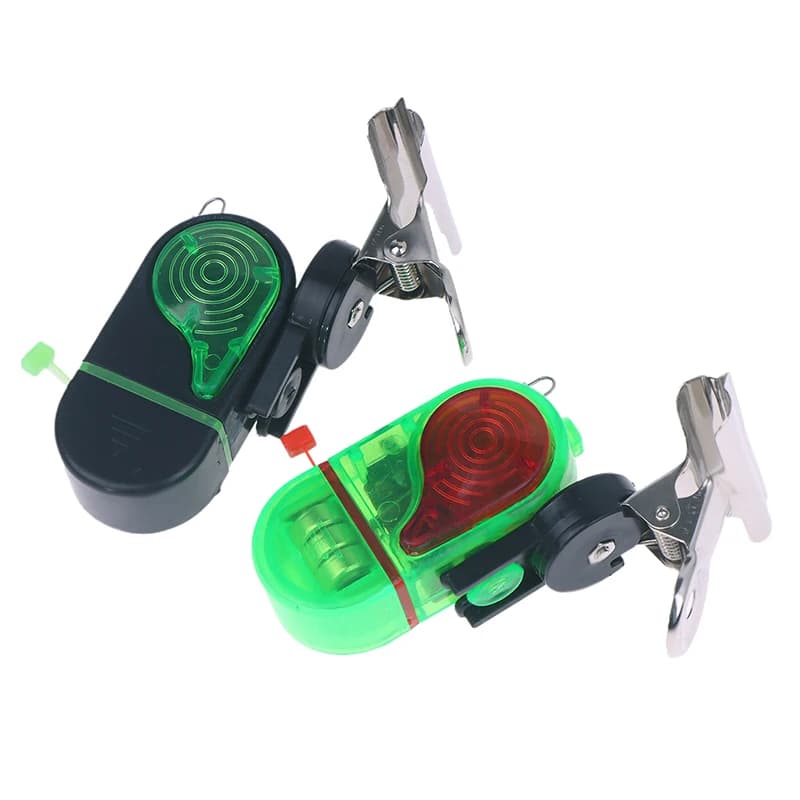 1 allarme per canna da pesca, campanello da pesca con luce integrata, allarme elettronico portatile per abboccata di pesce con singola/doppia luce e suono