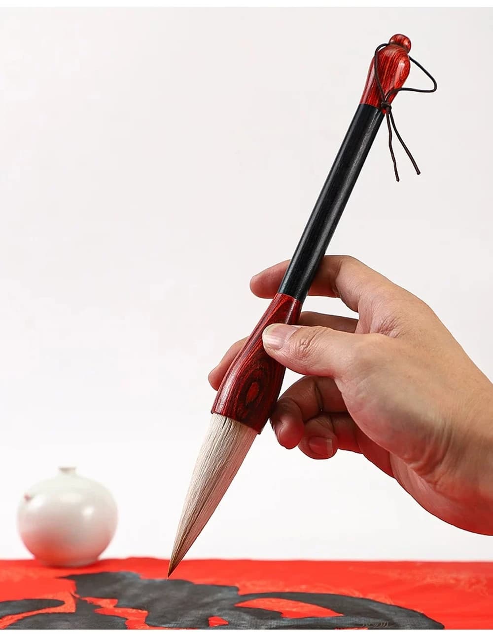 Large Mixed-Hair Calligraphy Brush Set, Chinese Painting Couplet Fu Character Pen, Professional Art Supplies for Spring Festival