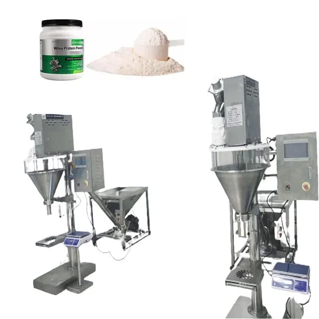 Multi-head Multi-head Whey Protein Powder Semi-Automatic Filling Machine for 2 ounces jars or bags with screw