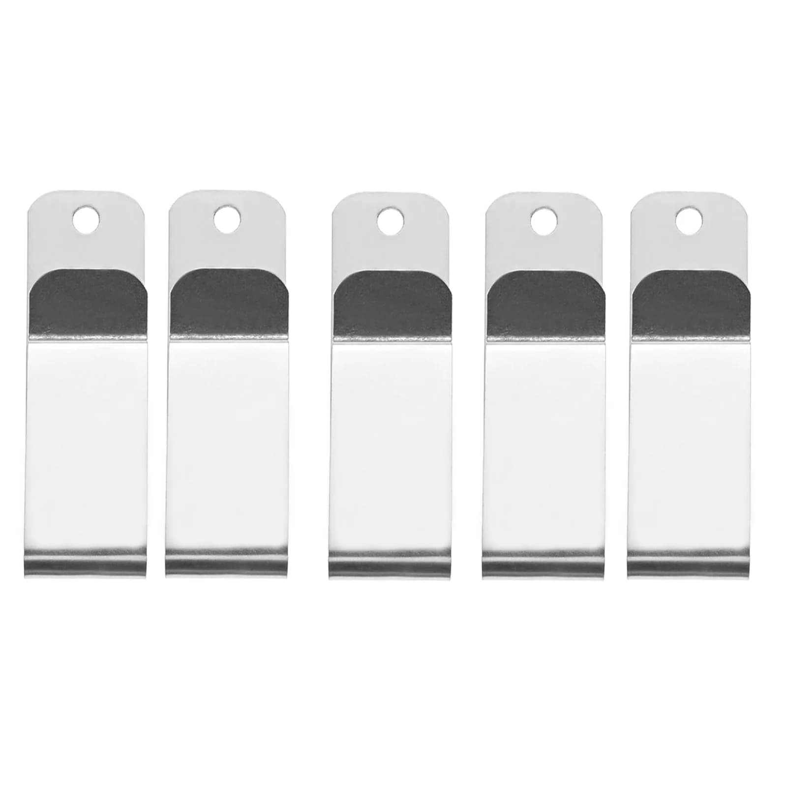 5 pezzi clip da cintura in metallo portafoglio fibbia gancio cintura chiusura tasca anello fibbia a molla guaina clip tono argento morsetti per soldi per notebook
