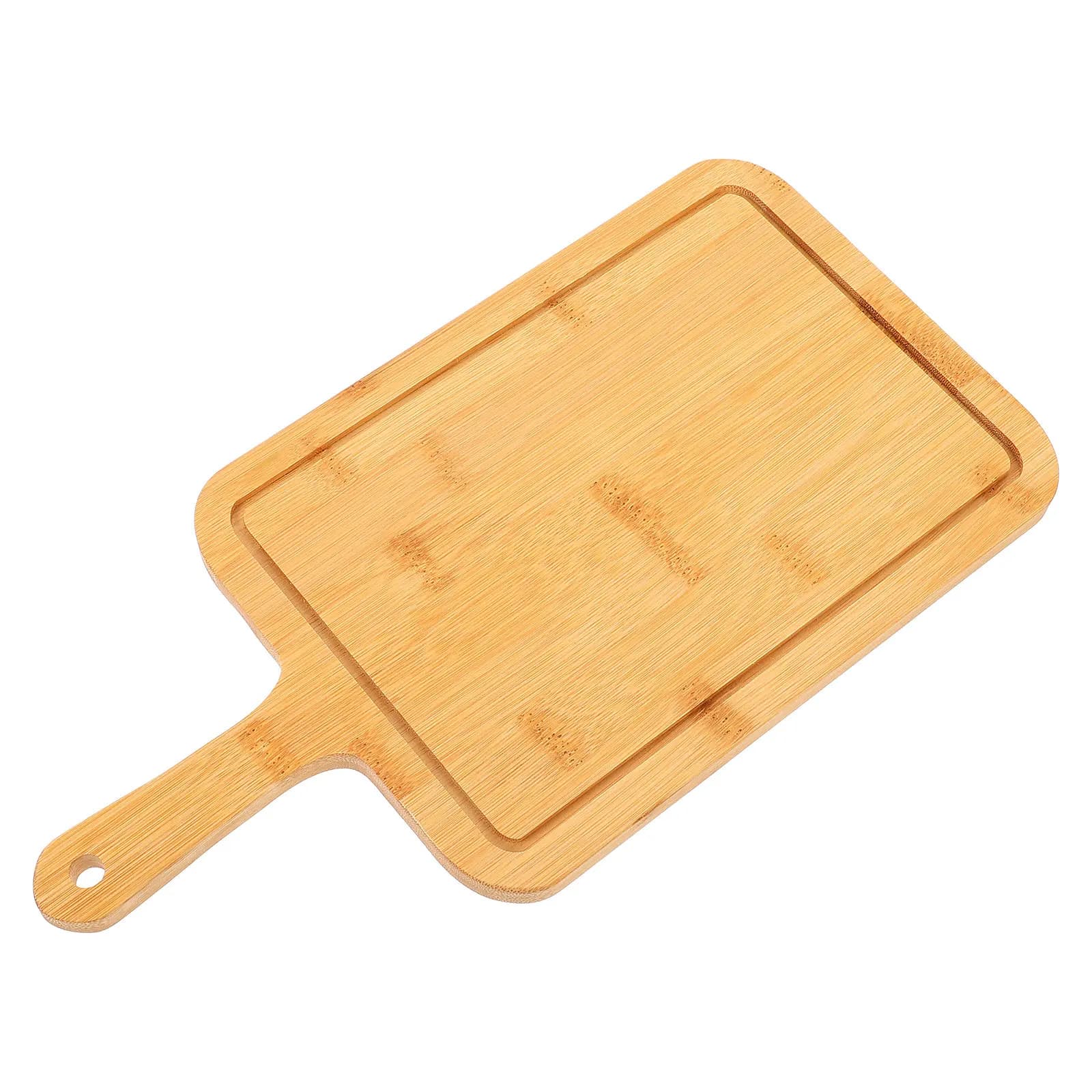 Tagliere per Pizza in Phyllostachys Pubescens, Multifunzione, Antiscivolo, Vassoio per Pane, Accessorio da Cucina per Servire Bistecche