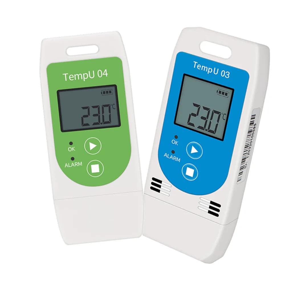 Thermometer for USB temperature recorder Automatic export to CVS and PDF Data recorder with capacity of 32000 points for cold chain transport from laboratory