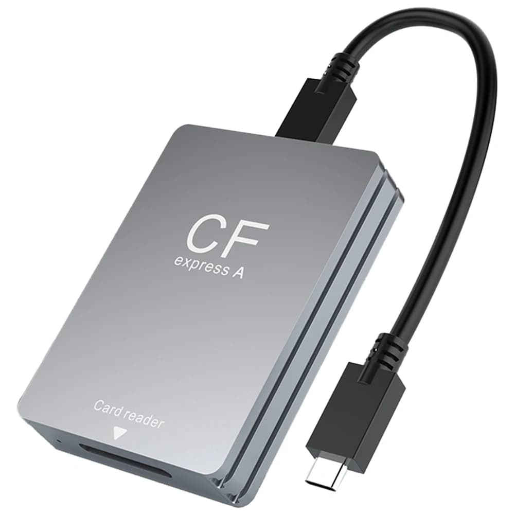 Lettore di schede CFexpress tipo A USB 3.2 10 Gbps con cavo da USB C a USB C/USB A, supporto per Android/Windows/OS per SLR