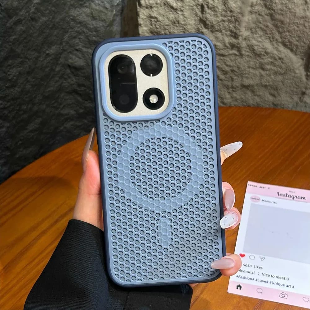 Fashion Cooling Heat Dissipation Magnetic Phone Case For OnePlus 15 For Magsafe Breathable Hard Drop Protection Back Cover