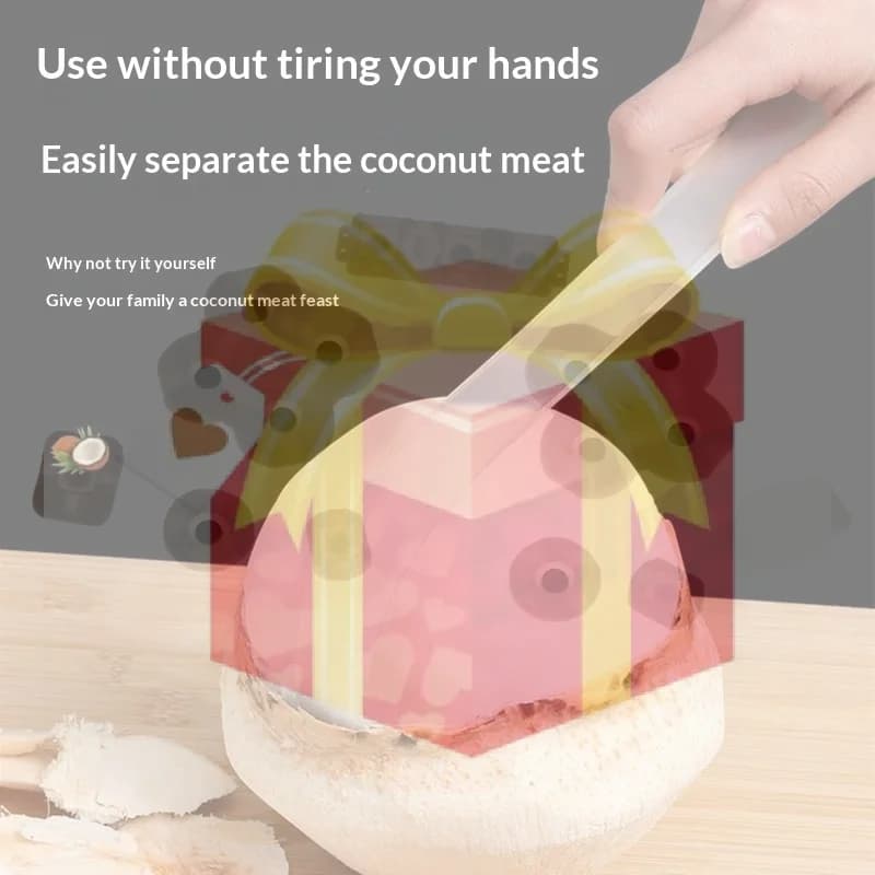 【HG】2/5Pcs Coconut Meat Removal Soft Knife Plastic Coconut Opener Sturdy Long Handle Convenient Kitchen Gadgets