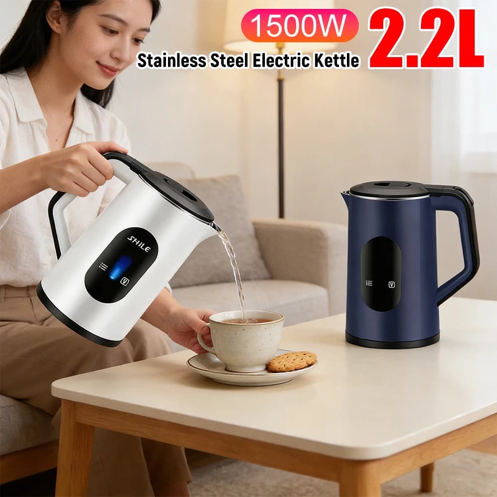 2,2L Stainless Steel Electric Kettle with Digital Display, Automatic Shutdown, 1500W, Quick boiling