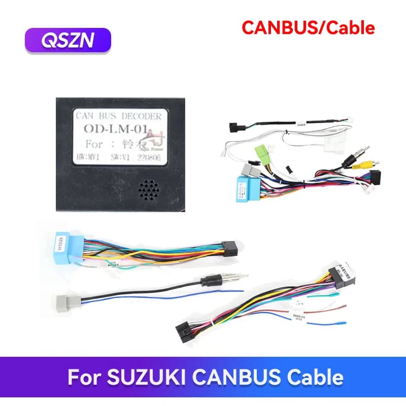 QSZN Per SUZUKI Cavo Radio Stereo CANBUS box SWIFT GRAND VITARA XL-7 S-presso WAGON R EVERY BREEZA HUSTLER liana A6 Adattatore