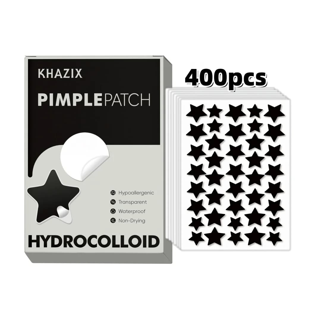 400 pcs Black star acne sticker, super thin and waterproof, mild and non-irritating acne sticker, super cool
