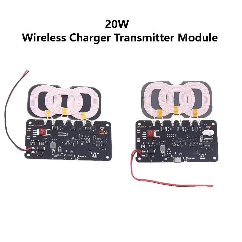 Modulo caricabatterie wireless ad alta potenza da 20 W a 3 bobine per auto con circuito del modulo trasmettitore di ricarica caricabatterie rapido wireless di tipo C