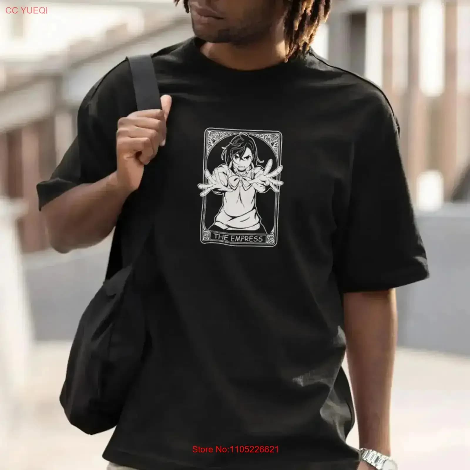 Momo Ayase imperatrice Dandadan tee T Shirt tarocchi nero divertente ragazza goth vintage Lavato Grafica leggermente versatile vintage