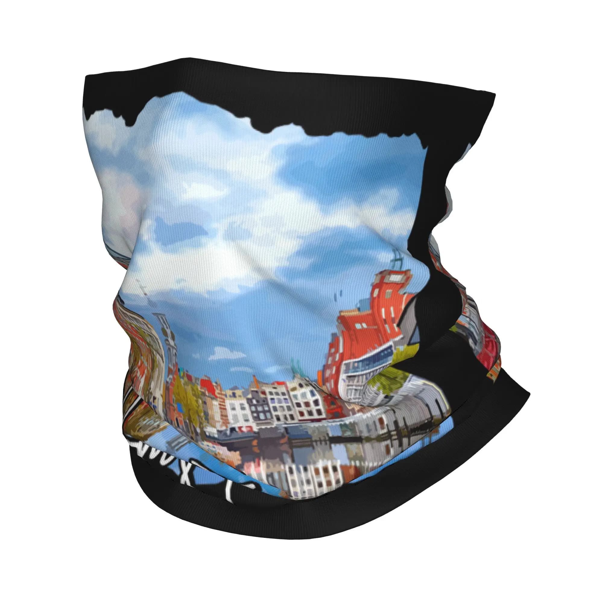 Bandana con Bandiera Olandese di Amsterdam, Copricollo Stampato, Souvenir Olandese, Sciarpa Avvolgente, Copricapo per Uomo e Donna, Adulti