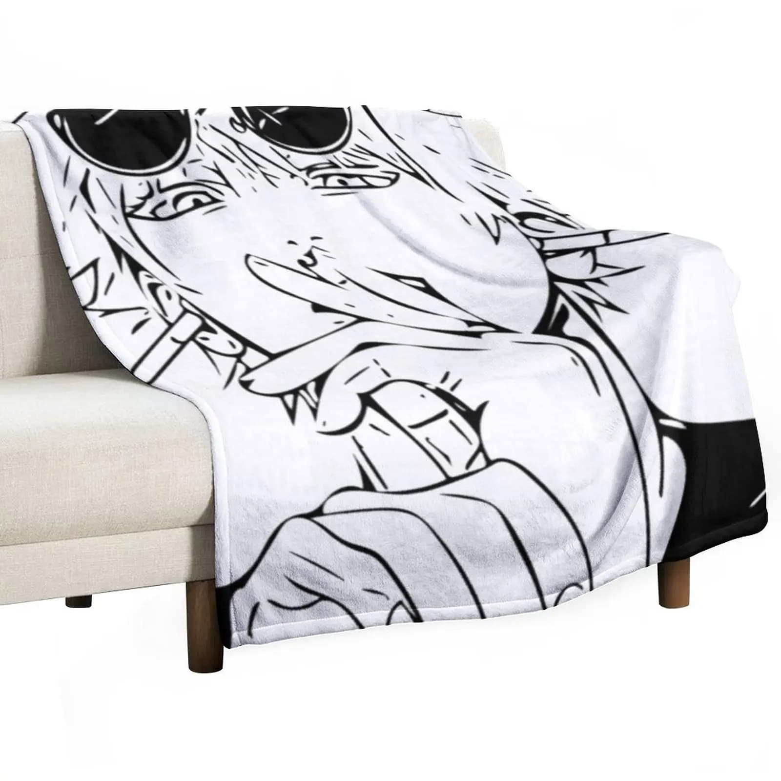 Gojo Satoru Sticker Throw Blanket Thin Sleeping Bag Loose Blankets For Baby wednesday Decorative Beds Blankets