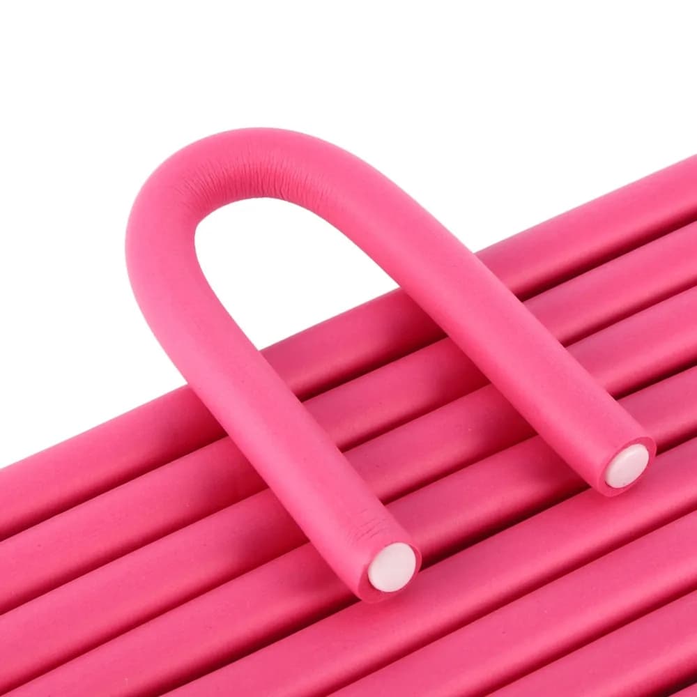 Set di 10 Bigodini Morbidi in Schiuma, Bigodini Flessibili da 24cm, Senza Calore, Diametro 8mm