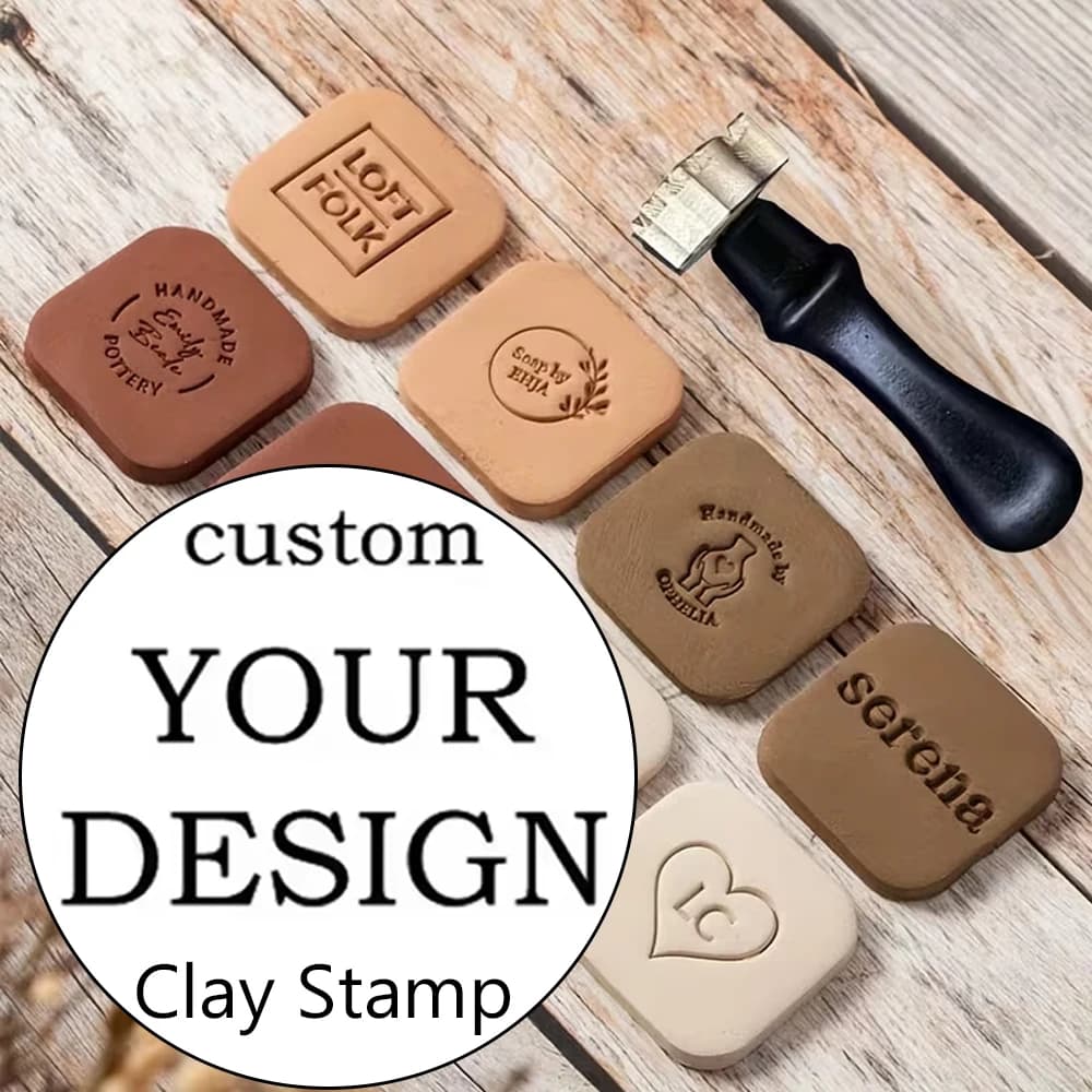 Timbro in argilla personalizzato per ceramica, timbro per sapone, regalo per ceramisti, timbri in polimero, timbri in ceramica per potteria, timbro personalizzato