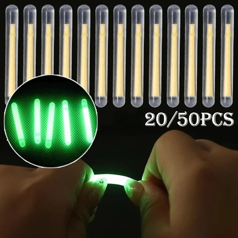 4.5mm Night Fishing Float Rod Lights Dark Glow Stick Fishing Accessories Fluorescent Lightstick Floating Lamp 20/50/100PCS