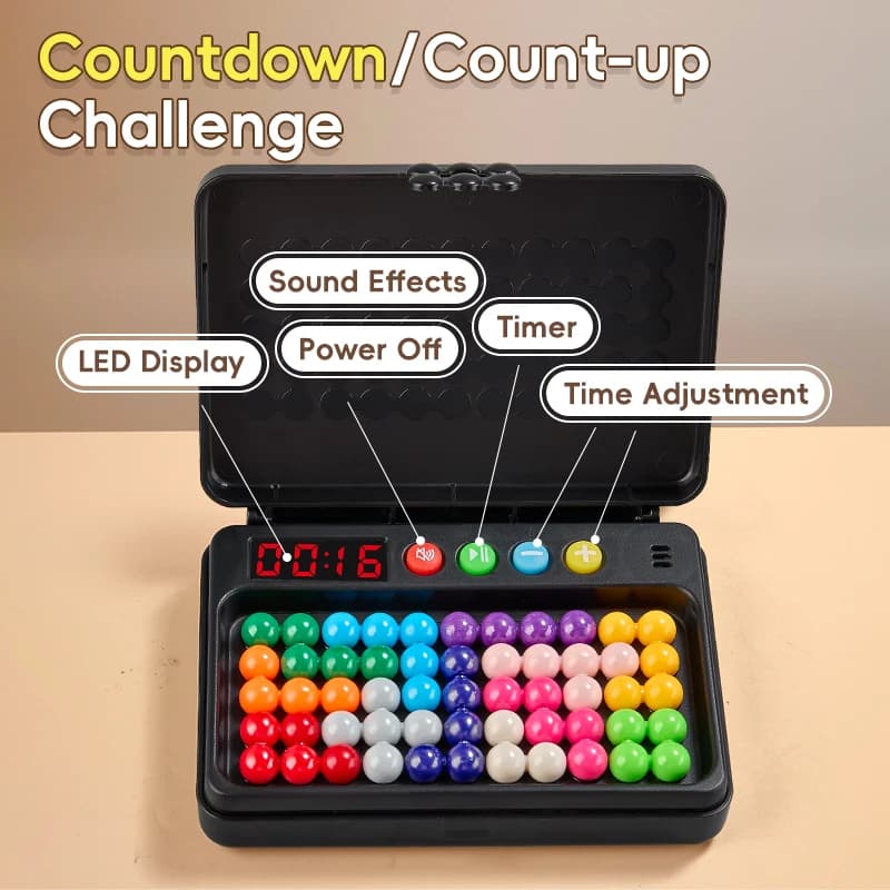 Gioco IQ a 500 Livelli, Puzzle Intelligente con Timer - Scacchi Logici, Gioco da Viaggio, Gioco da Tavolo, Senza Batterie