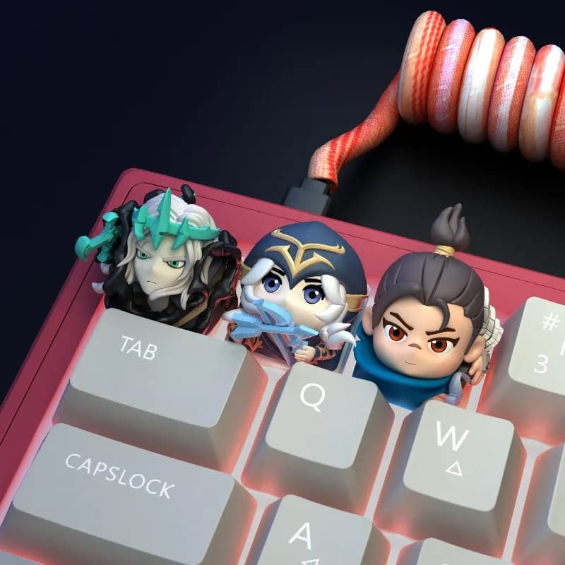 LOL Original Theme Anime Keycaps Mechanical Keyboard Resin Custom Cute Keycaps PC Gaming Keyboard Accessories Gift Collection