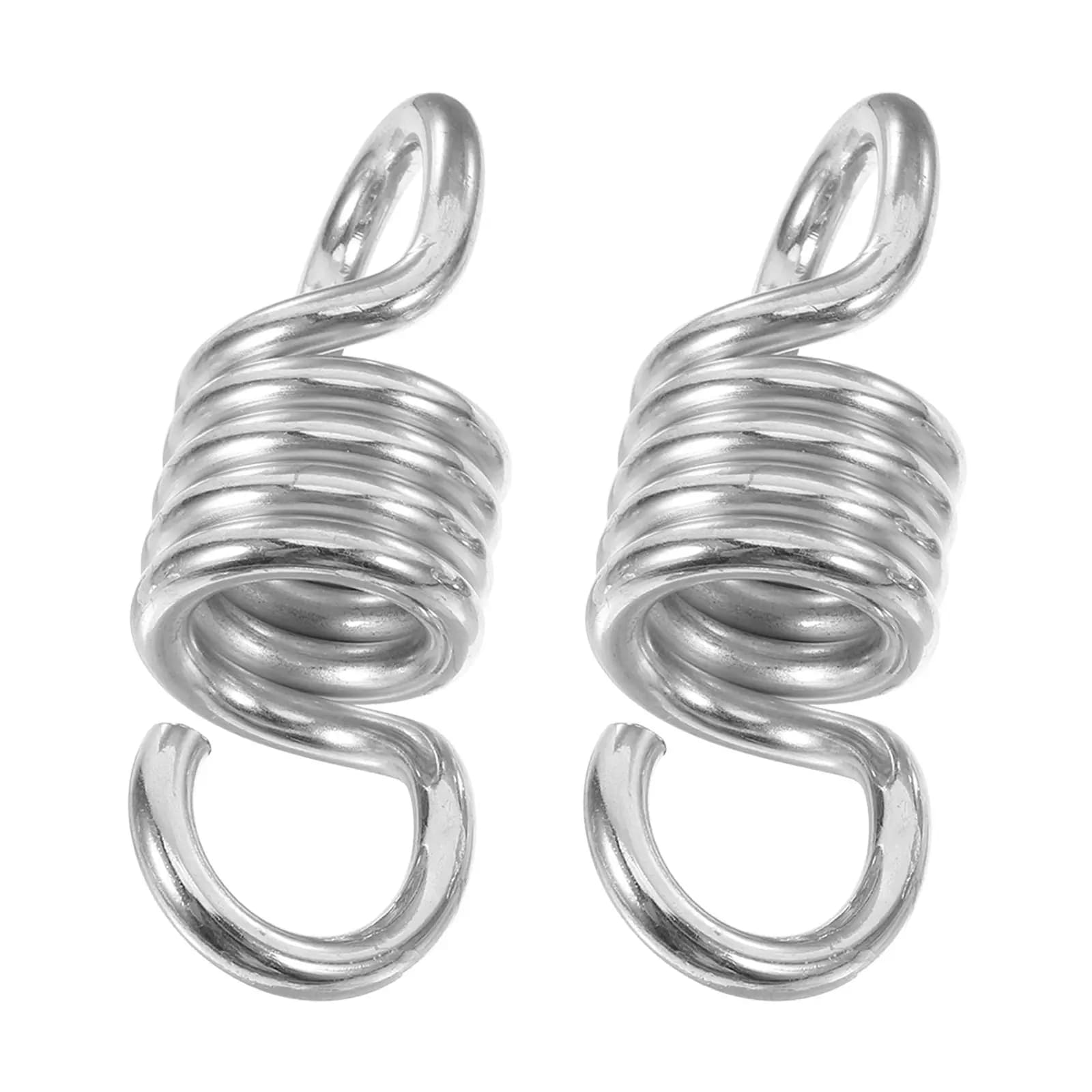 2Pcs Galvanized Swing Springs for Punching Bag Hammock Chair Sturdy Suspension Hook Heavy Duty Load Bearing Smooth Rocking