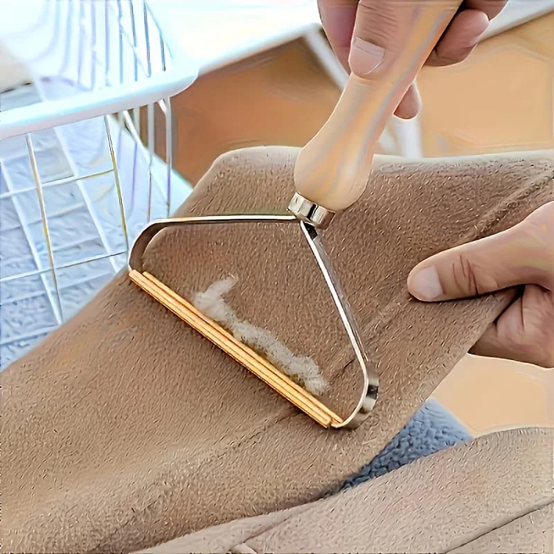 2pcs Portable Lint Remover Clothes Fuzz Fabric Shaver Brush Power-Free Fluff Removing Roller Sweater Woven Coat Cleaning Tool