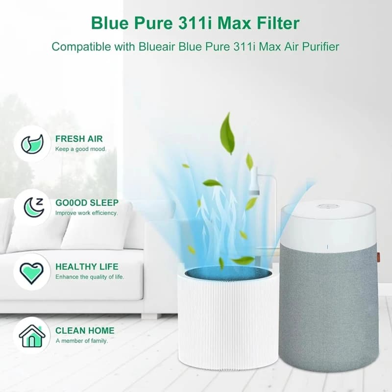 【ACQUISTA AGORA】 Confezione da 2 filtri a carbone compositi HEPA per purificatori d'aria Blueair Blue Pure 311 3410 - Parti di ricambio ad alta efficienza
