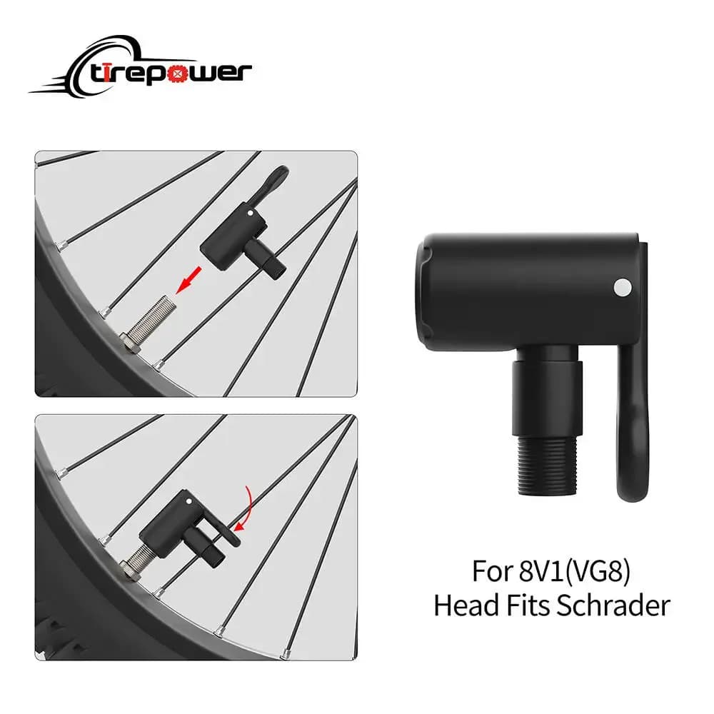Adattatore per pompa d'aria a innesto rapido Ctrepower per bici da strada con valvole Schrader