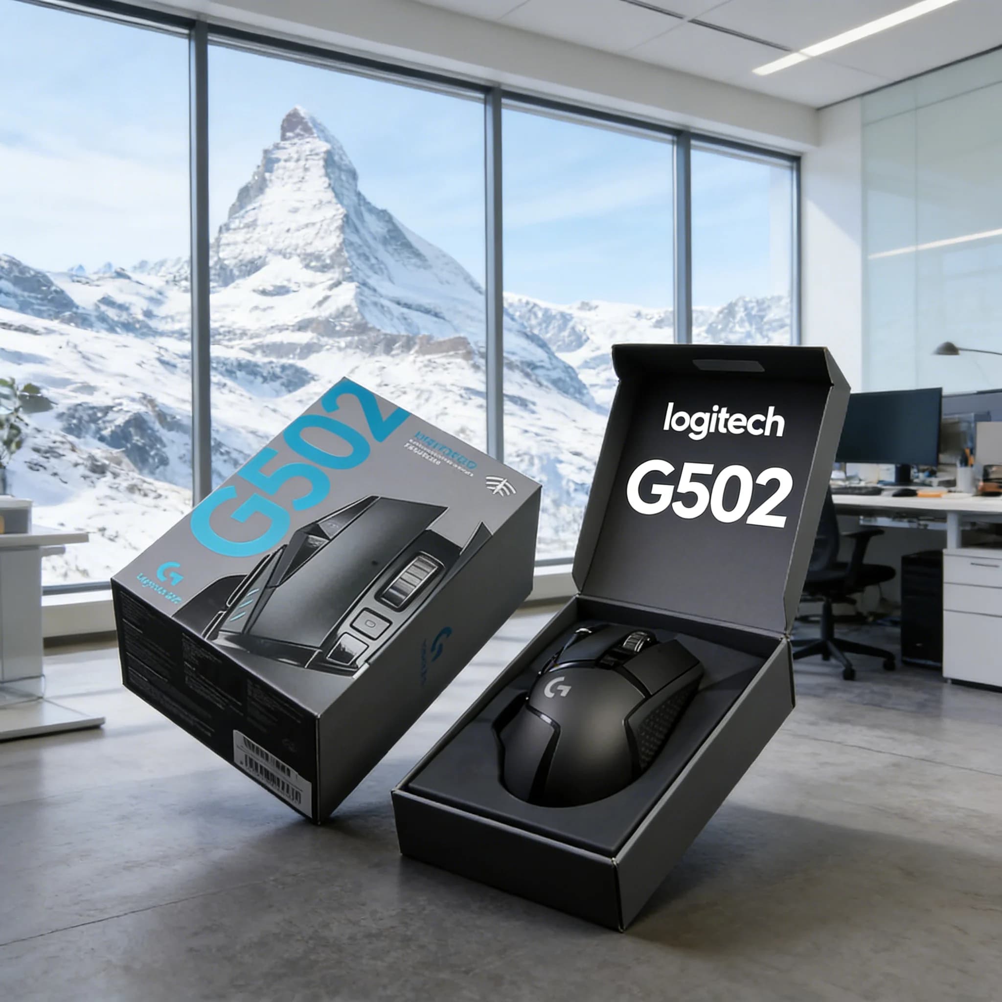 Logitech G502 Wireless Gaming Mouse with low latency LIGHTSPEED technology for eSports and office use, compatible with desktop and laptop