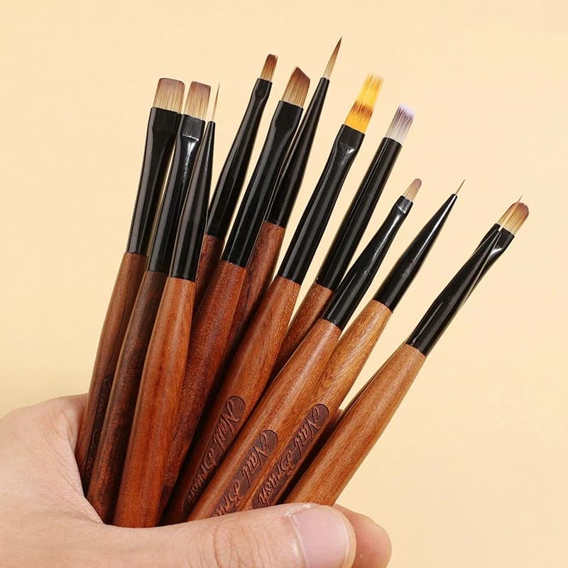 Penna per Colla per Unghie, Pennello per Gel UV, Pennello per Estensione Acrilica, Pennello per Nail Art, Pennello per Disegno, Strumento per Manicure