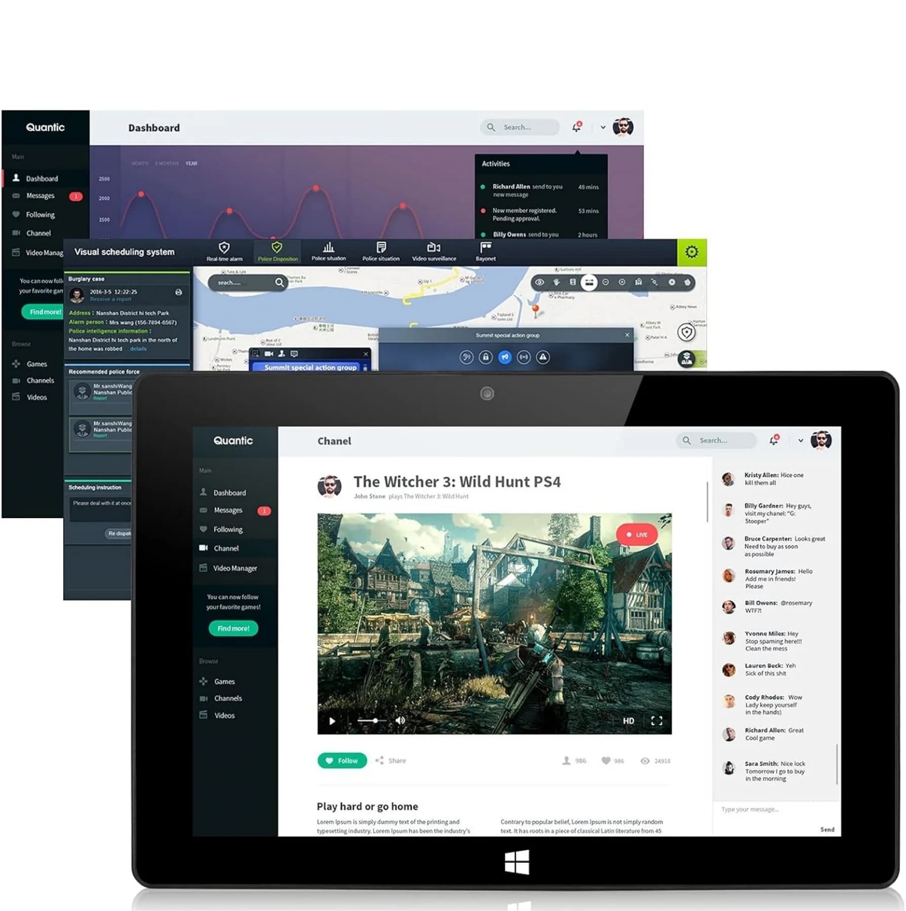 Q1 64-bit 10.1" Windows 10 Tablet PC 4GB RAM 32GB ROM 1280x800 IPS Intel Celeron N4000 CPU Quad Core 1*USB 3.0 Port