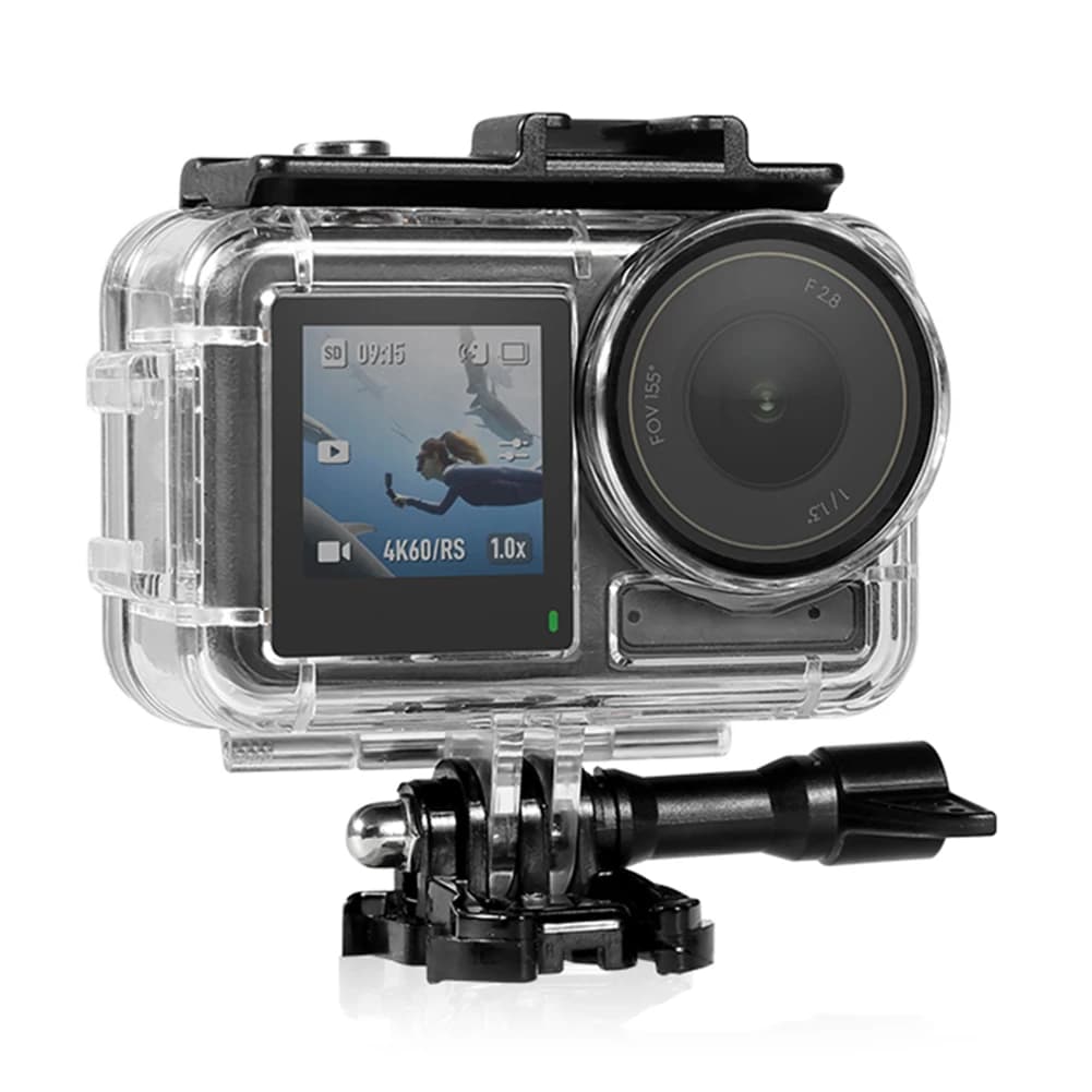 60M/196FT waterproof housing for underwater camera, anti-fog, for DJI Osmo Action 5 Pro/4/3