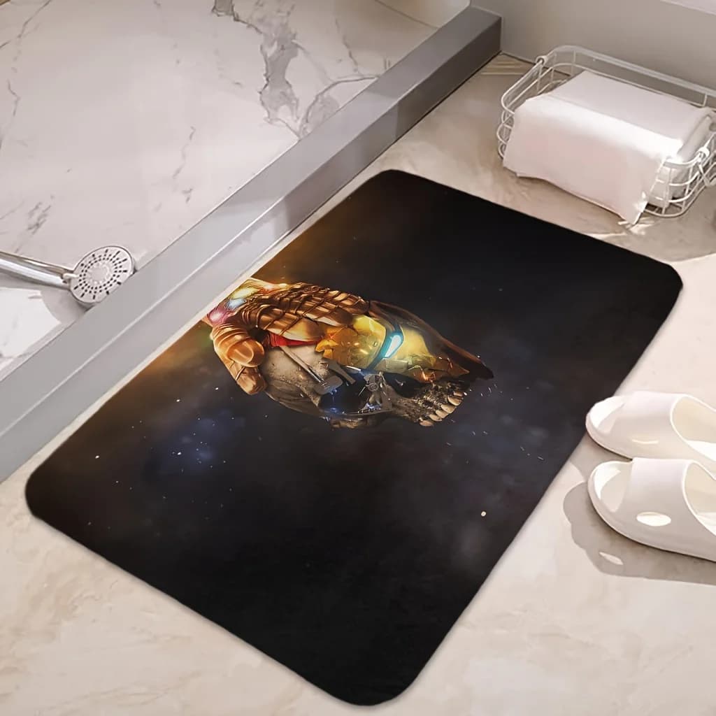 Tappeto da ingresso Marvel 1 pezzo Iron Man, tappetino da bagno assorbente e ad asciugatura rapida, tappeto da cucina antiscivolo e super assorbente