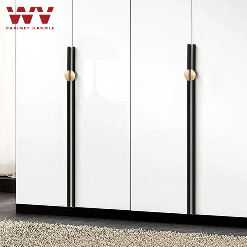 YM Maniglie per mobili da cucina lunghe in lega di zinco oro brillante nero Maniglie per porte dell'armadio da 1000 mm Manopole per cassetti Ferramenta per mobili