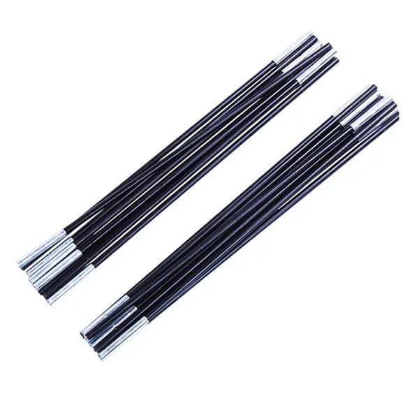 Kit of 2 Spare Parts for Glass Fiber Tent Poles, Light Set and Portable, Spare Bars for Camping, Hiking and Trekking