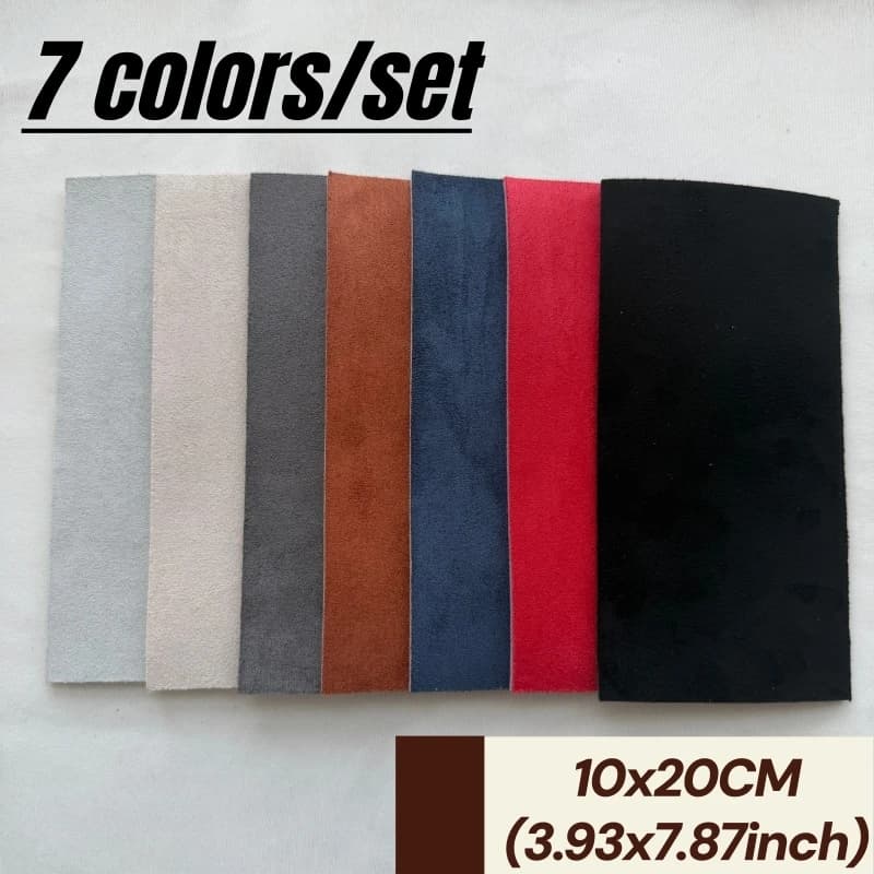 Confezione Campioni di Tessuto Scamosciato Morbido 15x20cm/PC, Disponibile in Diversi Colori per Riparazione Rivestimenti Interni Auto, Test Borse e Scarpe