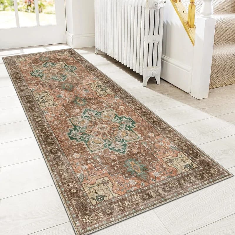 VIKAMA Tappetino persiano a strisce lunghe per cucina, assorbente e resistente allo sporco, tappetino per ingresso e uscita, decorazione per la casa