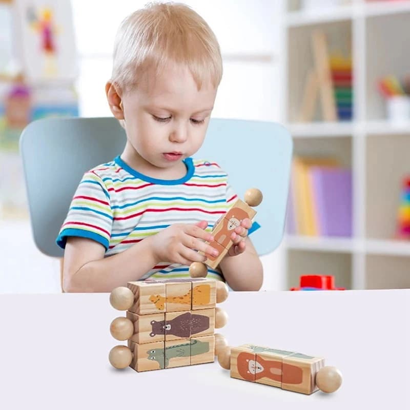 1pc giocattolo Montessori in legno campana a mano giocattolo per bambini sonaglio musicale mobile giocattolo passeggino per bambini giocattoli educativi classici regali per bambini