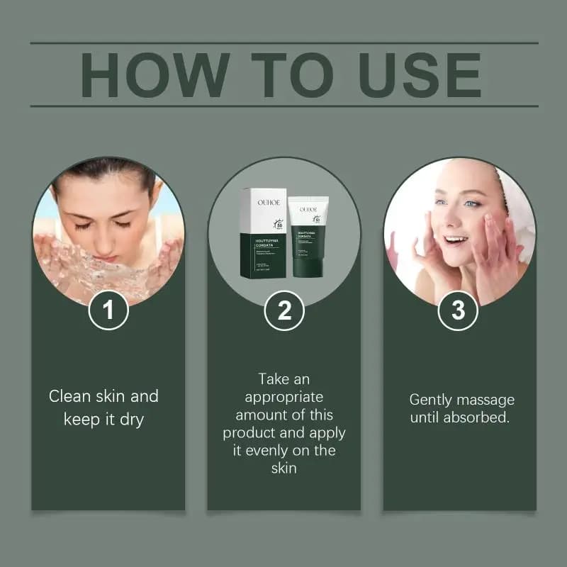 Crema solare viso SPF 50 con controllo dell'olio e idratante alla Houttuynia Cordata per pelli grasse e protezione solare