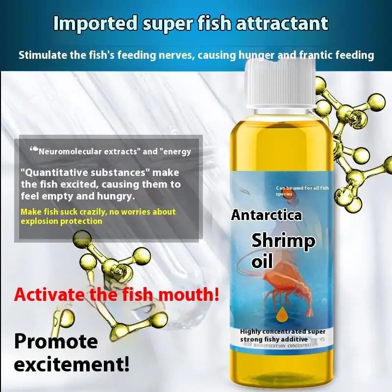 【W】Aroma di Olio di Krill Antartico per la Pesca, Attrattivo per Carpe Argentate, Mangime Proteico per Carpe, Attrattivo per la Pesca